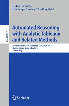 Couverture de l’ouvrage Automated Reasoning with Analytic Tableaux and Related Methods