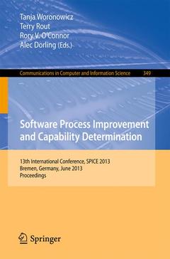 Couverture de l’ouvrage Software Process Improvement and Capability Determination
