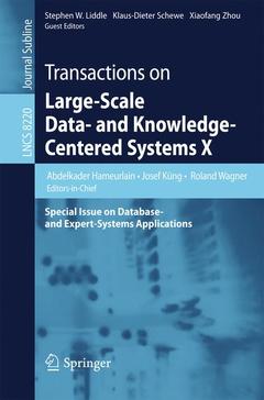 Couverture de l’ouvrage Transactions on Large-Scale Data- and Knowledge-Centered Systems X
