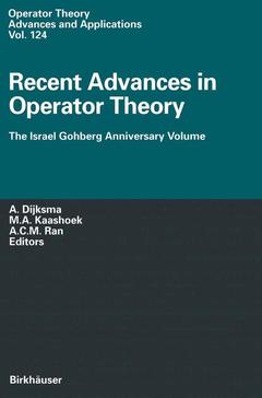 Couverture de l’ouvrage Recent Advances in Operator Theory