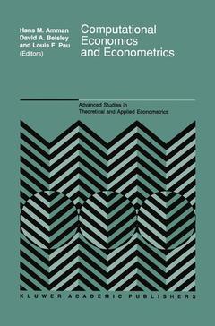 Couverture de l’ouvrage Computational Economics and Econometrics
