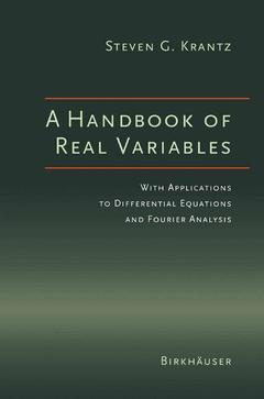 Couverture de l’ouvrage A Handbook of Real Variables