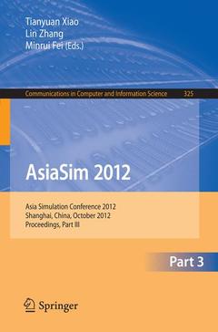 Couverture de l’ouvrage AsiaSim 2012 - Part III