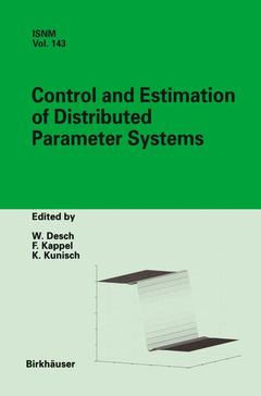 Couverture de l’ouvrage Control and Estimation of Distributed Parameter Systems