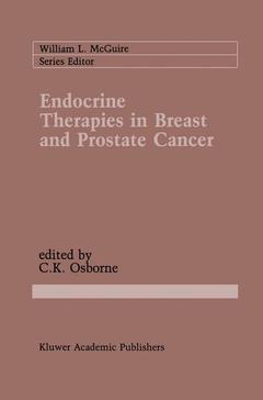 Couverture de l’ouvrage Endocrine Therapies in Breast and Prostate Cancer