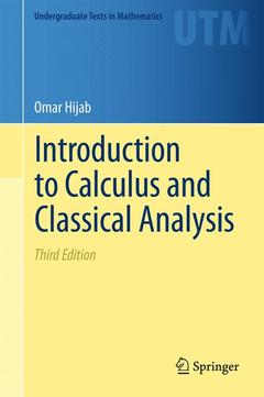 Couverture de l’ouvrage Introduction to Calculus and Classical Analysis