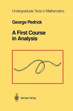 Couverture de l’ouvrage A First Course in Analysis