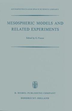 Couverture de l’ouvrage Mesospheric Models and Related Experiments