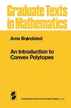 Couverture de l’ouvrage An Introduction to Convex Polytopes