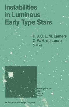 Couverture de l’ouvrage Instabilities in Luminous Early Type Stars