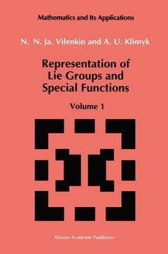 Cover of the book Representation of Lie Groups and Special Functions