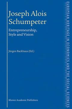 Couverture de l’ouvrage Joseph Alois Schumpeter