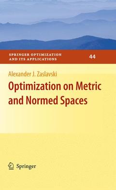 Couverture de l’ouvrage Optimization on Metric and Normed Spaces