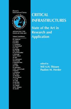 Couverture de l’ouvrage Critical Infrastructures State of the Art in Research and Application