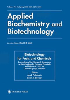 Couverture de l’ouvrage Biotechnology for Fuels and Chemicals