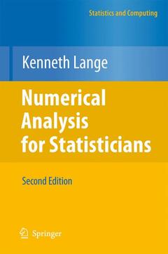 Couverture de l’ouvrage Numerical Analysis for Statisticians