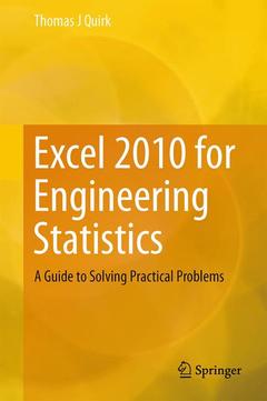 Cover of the book Excel 2010 for Engineering Statistics