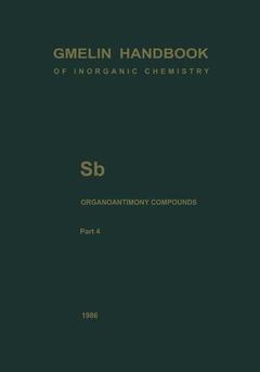 Couverture de l’ouvrage Sb Organoantimony Compounds Part 4 