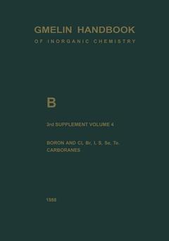 Couverture de l’ouvrage B Boron Compounds