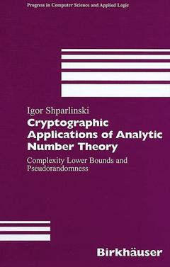 Couverture de l’ouvrage Cryptographic Applications of Analytic Number Theory