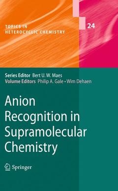 Couverture de l’ouvrage Anion Recognition in Supramolecular Chemistry
