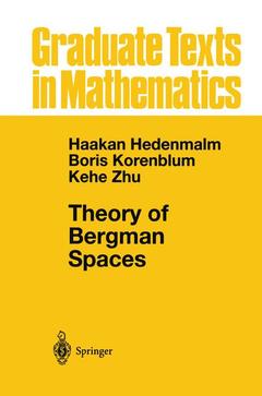 Couverture de l’ouvrage Theory of Bergman Spaces