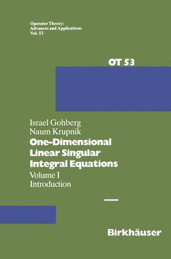 Cover of the book One-Dimensional Linear Singular Integral Equations