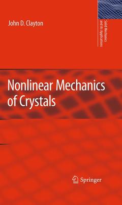 Couverture de l’ouvrage Nonlinear Mechanics of Crystals
