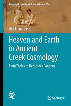 Couverture de l’ouvrage Heaven and Earth in Ancient Greek Cosmology