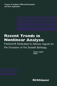 Cover of the book Recent Trends in Nonlinear Analysis
