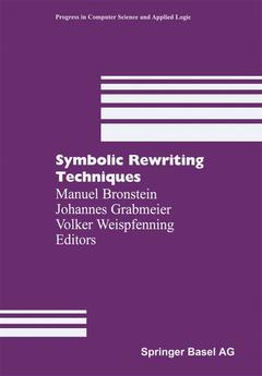Couverture de l’ouvrage Symbolic Rewriting Techniques