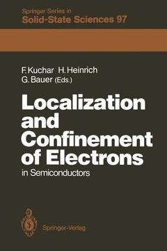 Couverture de l’ouvrage Localization and Confinement of Electrons in Semiconductors