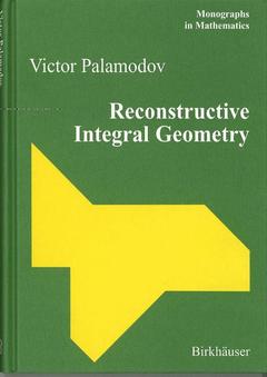 Couverture de l’ouvrage Reconstructive Integral Geometry