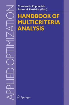 Couverture de l’ouvrage Handbook of Multicriteria Analysis
