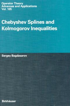 Couverture de l’ouvrage Chebyshev Splines and Kolmogorov Inequalities