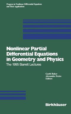 Cover of the book Nonlinear Partial Differential Equations in Geometry and Physics