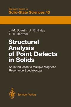 Couverture de l’ouvrage Structural Analysis of Point Defects in Solids