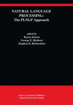 Couverture de l’ouvrage Natural Language Processing: The PLNLP Approach