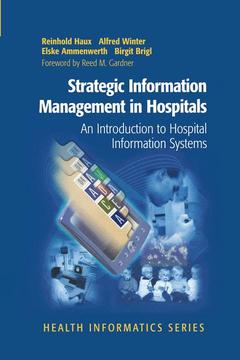 Couverture de l’ouvrage Strategic Information Management in Hospitals
