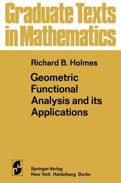 Couverture de l’ouvrage Geometric Functional Analysis and its Applications