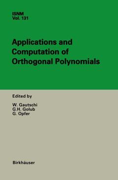 Couverture de l’ouvrage Applications and Computation of Orthogonal Polynomials