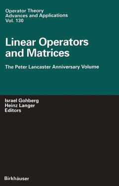 Cover of the book Linear Operators and Matrices