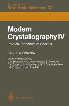 Couverture de l’ouvrage Modern Crystallography IV