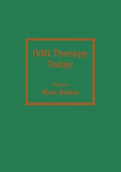 Couverture de l’ouvrage IVIG Therapy Today