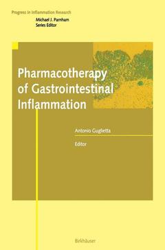 Couverture de l’ouvrage Pharmacotherapy of Gastrointestinal Inflammation