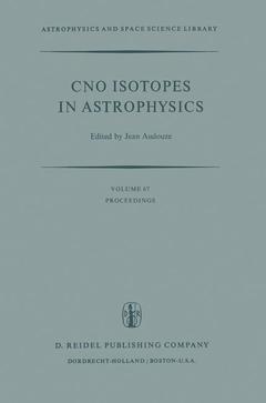 Couverture de l’ouvrage CNO Isotopes in Astrophysics