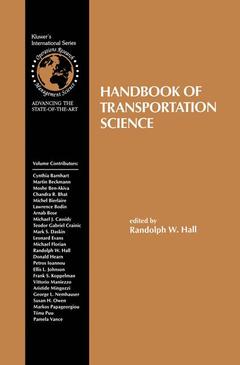 Couverture de l’ouvrage Handbook of Transportation Science