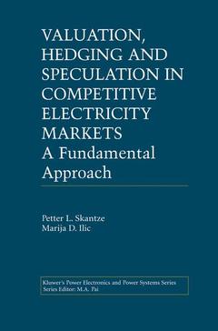Cover of the book Valuation, Hedging and Speculation in Competitive Electricity Markets