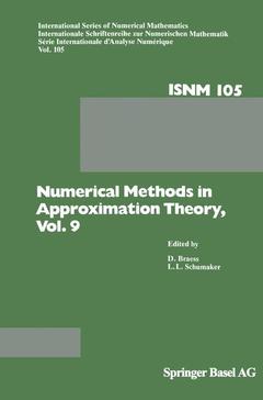 Couverture de l’ouvrage Numerical Methods in Approximation Theory, Vol. 9