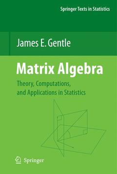 Couverture de l’ouvrage Matrix Algebra